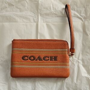 Coach Brown Soft Leather Wristlet